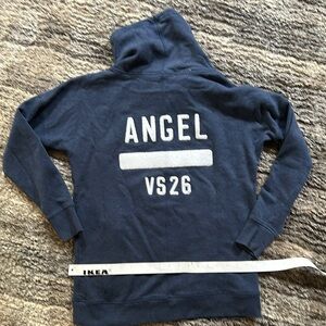 Victoria’s secret fleece tunic sweatshirt S blue angel funnel neck